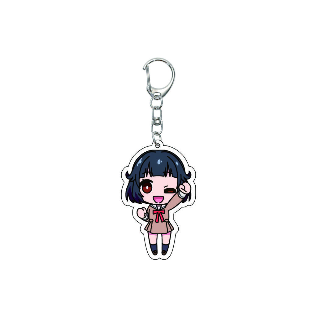 55MM Anime banG Dream Keychain Toyama Kasumi/Saya Yamabuki/Hanazono Tae Key Chain Acrylic Model Plate Christmas Gifts