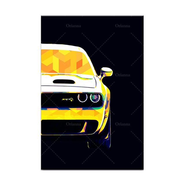 Modern Japanese Retro SuperCar Abstract Graffiti Wall Art Picture Modular Canvas Painting Posters Prints Living Room Home Decor No Frame