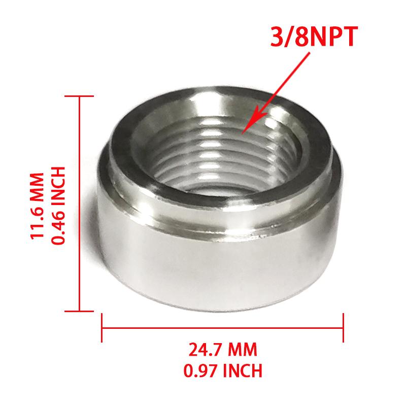 Female Thread Aluminum Weld Connector Nut 1/4 1/2 3/8 1/8 NPT M14 M16 M18 Bung Fitting Adapter Auto Part