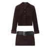 Kaslead New Arrival Women's Clothing Fashion Style Fashion O-neck Short Jacket with Skirt 5030707 1255521