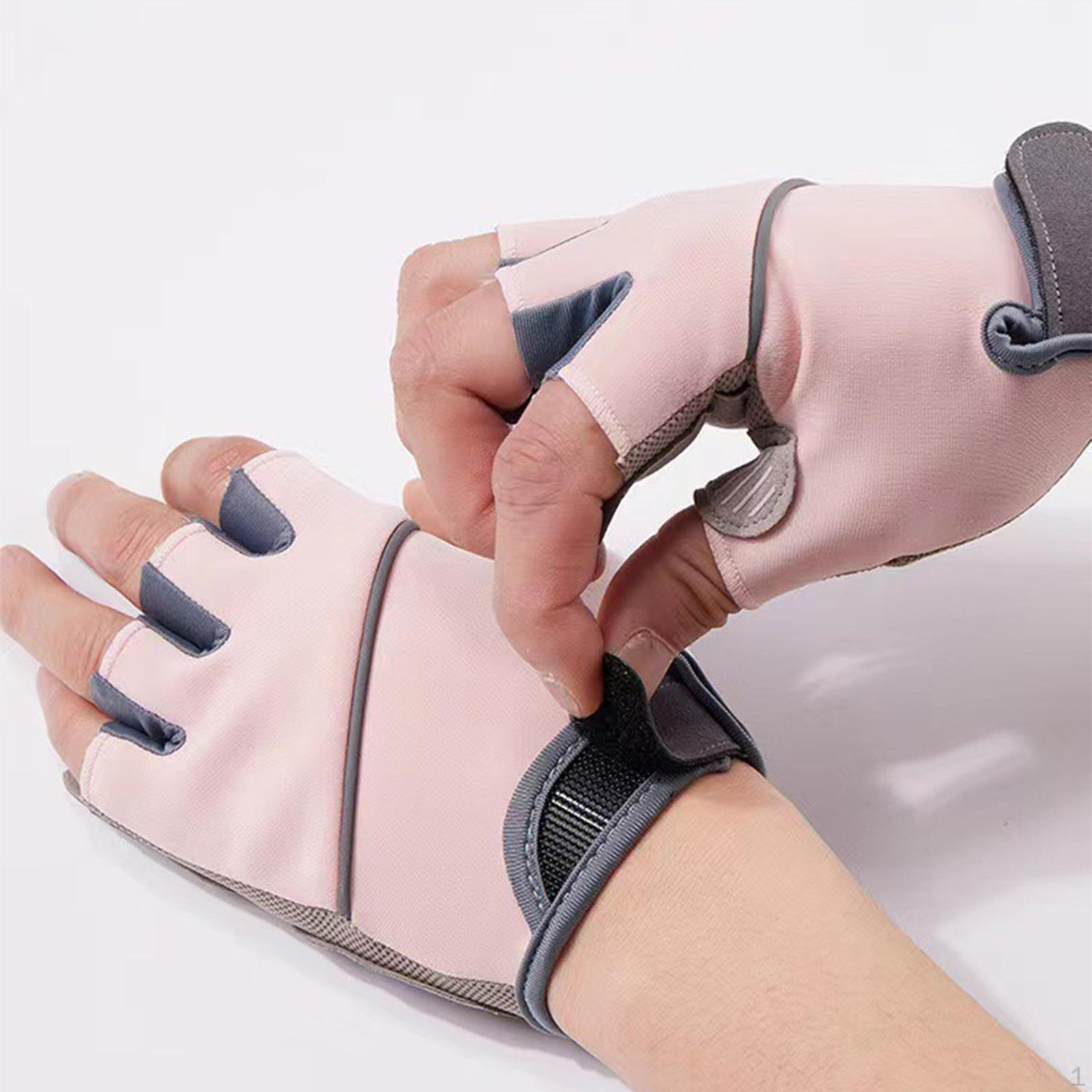 

Перчатки для тренировок, дышащие, для взрослых, полная защита ладоней, для тренировок, спорта Pink M