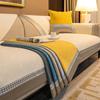 Light Luxury Solid Color Cover Sofa Cushion Four Seasons Universal Seat Cushion Winter Thickened Chenille Anti Slip Sofa Cover