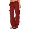 Pantaloni da donna primaverili e autunnali Pantaloni lunghi da lavoro da donna dritti larghi multitasche