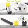Soft Plastic Double-Sided Rubber Mallet for Jewelry Leather Craft Woodwork & Flooring Installation Guitar Rubber Hammer