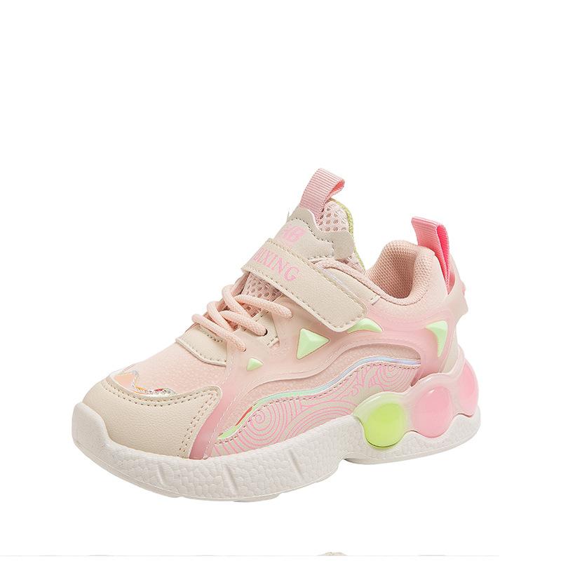 

Новый стиль Кожаные Модные Универсальные Удобные Износостойкие Повседневные Спортивные Туфли для Мальчиков и Девочек 34 розовый