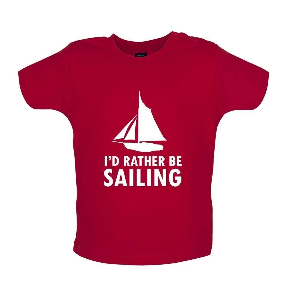 

I D Rather Be Sail - Kids T-Shirt Tees Top - Sailing Boat Yacht 100