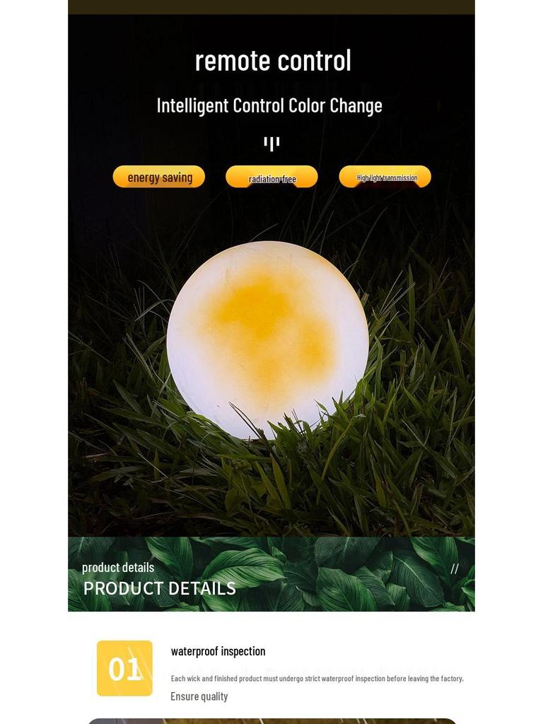 Solar-Powered Moon Lamp for Garden and Yard - Waterproof Decorative Outdoor Light