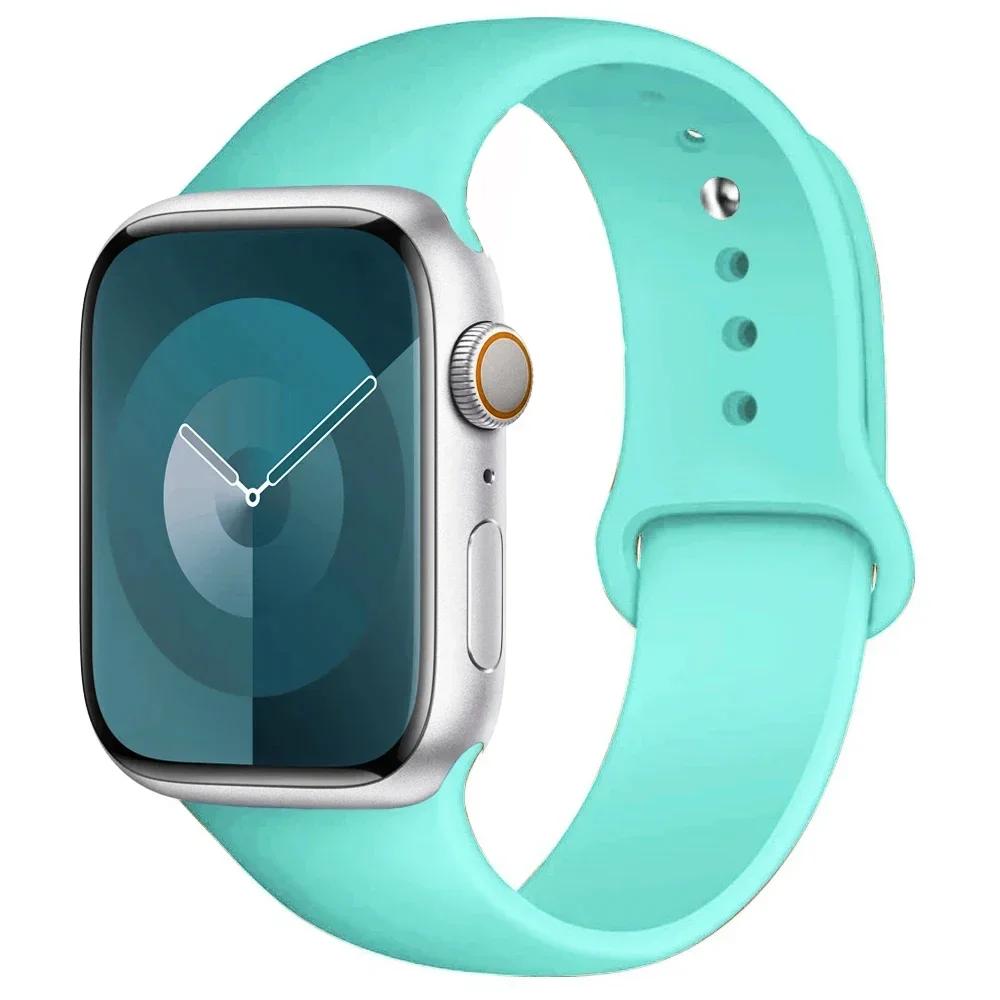 Silikonarmband für Apple Watch Armband 44mm 45mm 40mm 41mm 42-38mm 45 mm Sportarmband iwatch Serie 8 7 6 5 4 3 SE 9 Ultra 2 49mm