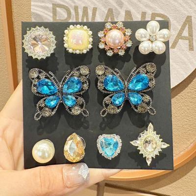 Neue Kristall Strass Schmetterling Schuhschnallen Dekorationen für Clogs