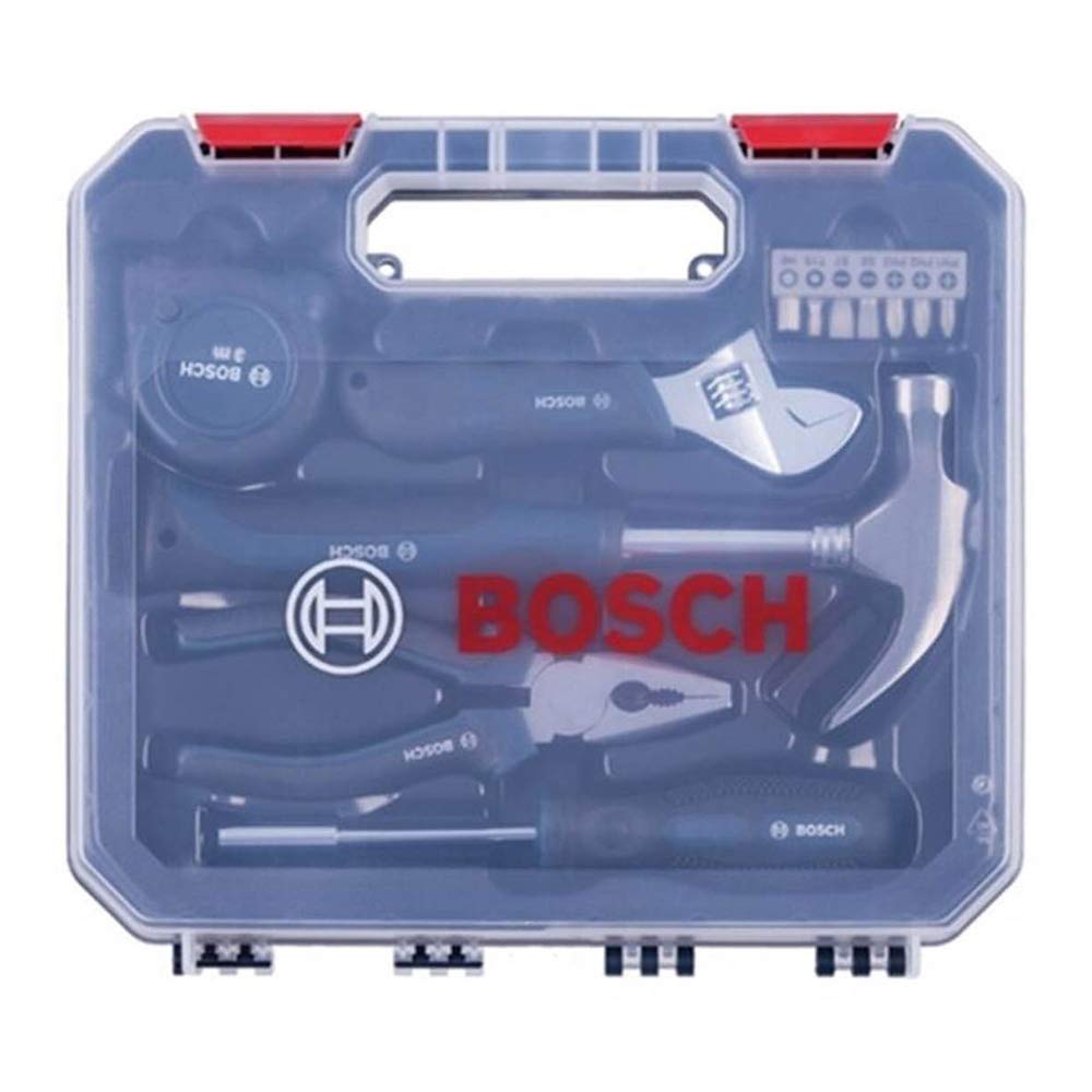 Bosch Tool Set with Storage Case Home Ideal for New DIY and 12-Piece [For Use Homes, Projects, More]