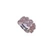 Trendy Girl Sexy Micro-Set Sparkling Diamond Ring, High-End Light Luxury Double-Layer Pattern Wedding Ring