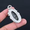 Gift For Women Pendant 925 Sterling Silver Natural Black Fossil Coral Gemstone