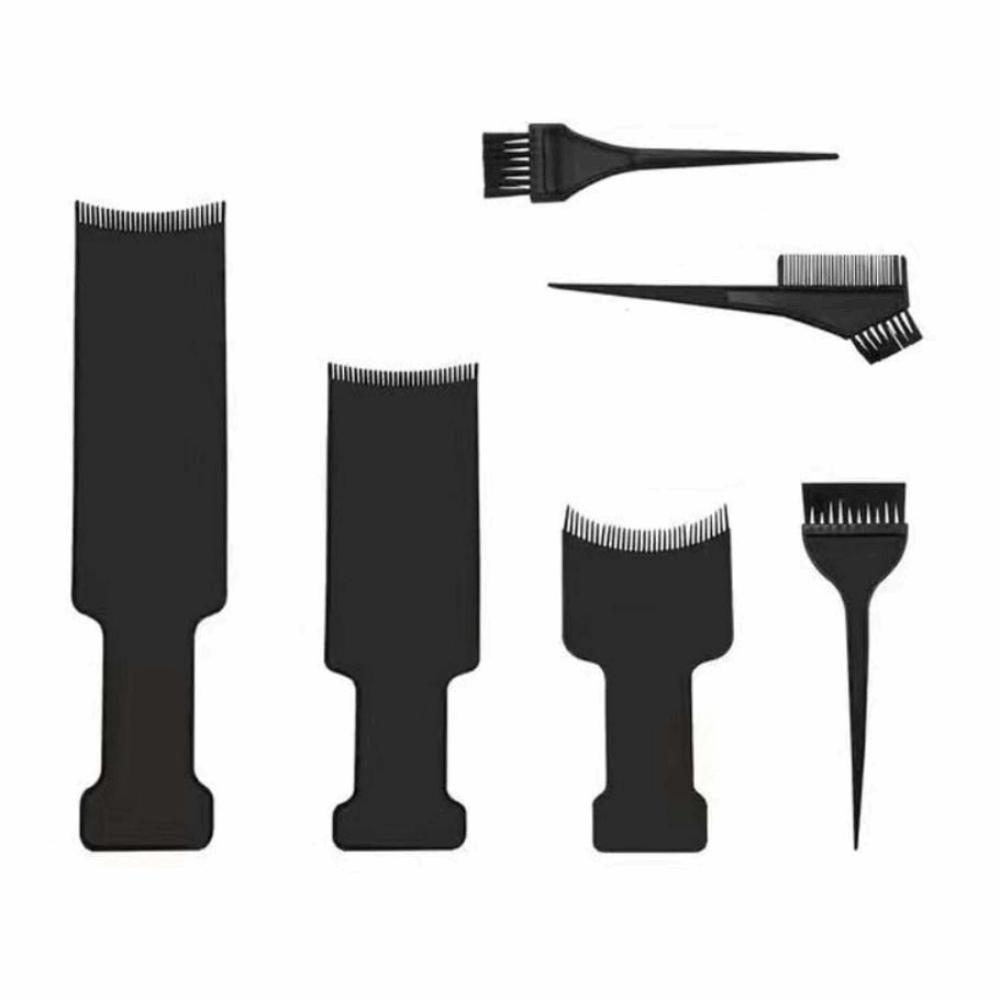 6Pcs/Set Professional Hair Applicator Brush Hairdressing Hair Highlight Dyeing Board Plate Salon
