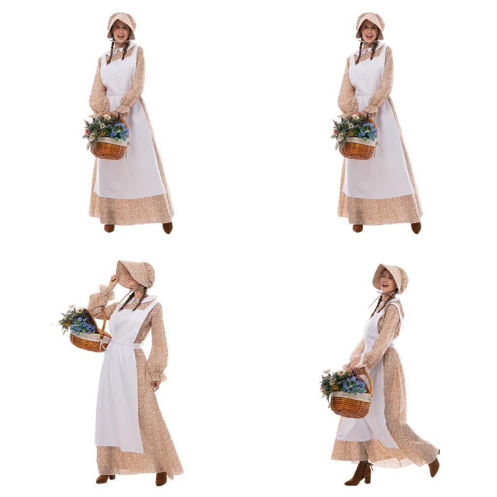Halloween Rural Girls Costume For Women With Polyester Fabric And Fairy Tale Style For Cosplay Enthusiasts