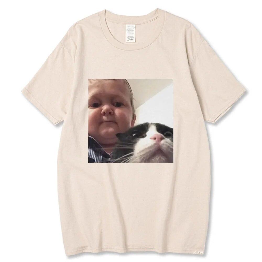 2023 New Hasbulla Fighting Meme T Shirt Unisex Women Mini Khabib Blogger T-Shirt High Quality Crew Neck Pure Cotton Oversized Tees Unisex