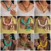 Collier Cœur en Acrylique Coloré - Chaîne de Clavicule Style Vacances, Accessoire Tendance Mode Européenne & Américaine