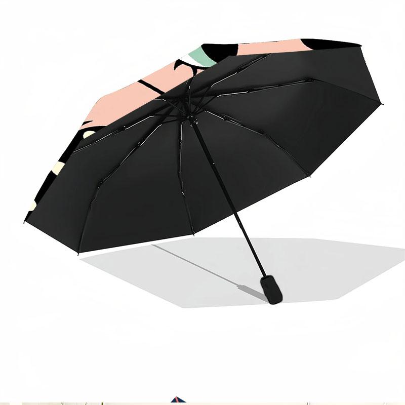Betty Boop Print Automatic Open Close Umbrella, Portable Foldable Umbrella, for Outdoor Commute Camping Trip, Ideal Birthday Gift