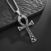 Ancient Egyptian Symbol Anka Cross Necklace Christmas Gift Hip Hop Personality Cross Necklace