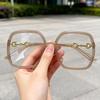 New trendy glasses, slimming for big faces, transparent frames for men and women, fashionable i-party, blue light blocking