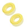 2Pcs 2.2in Silicone Tires Insert Double Layer Hollow Tires Liners for 1 10 Crawler Cars Yellow