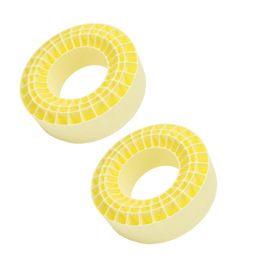 2Pcs 2.2in Silicone Tires Insert Double Layer Hollow Tires Liners for 1 10 Crawler Cars Yellow