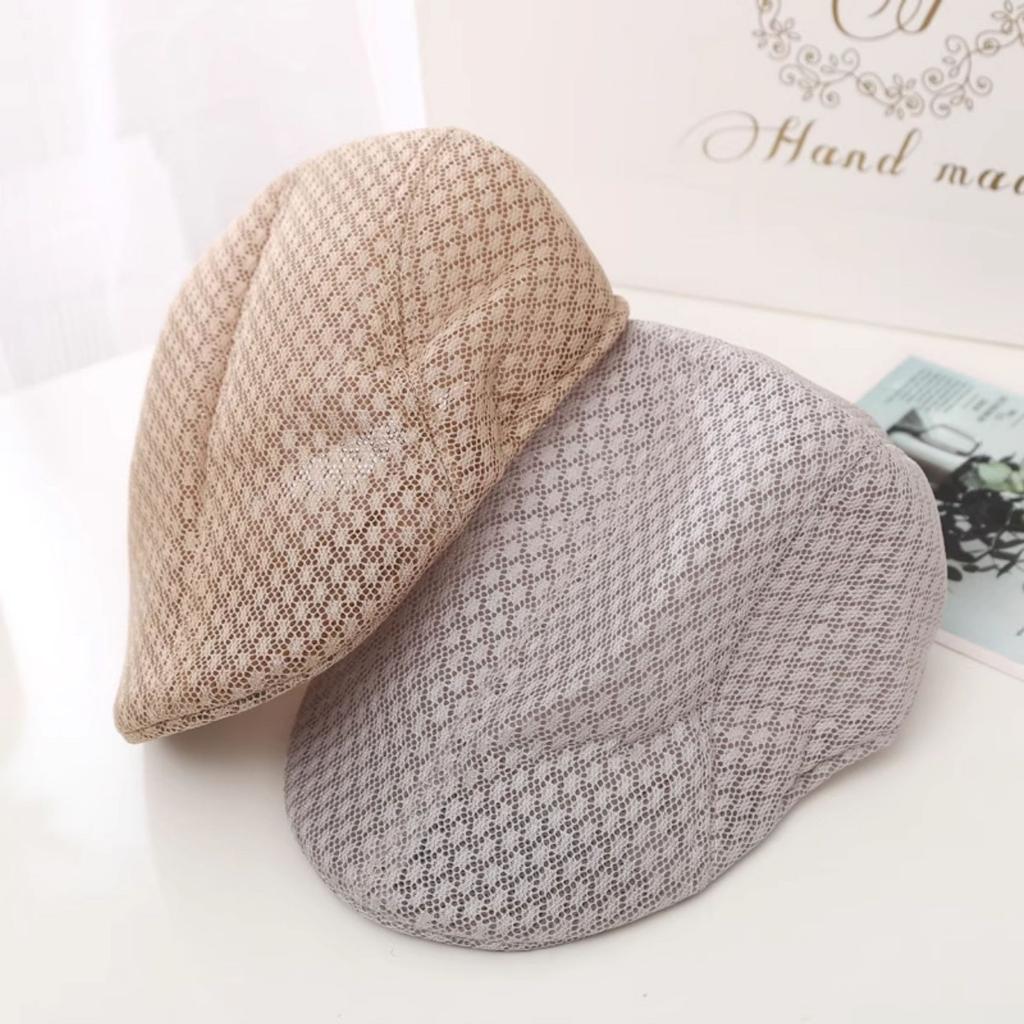 Beret Cap Cap Spring Summer Men's and Women's Outdoor Sunshade Sunscreen Cap Forward Cap Mesh Breathable Hollow Tide