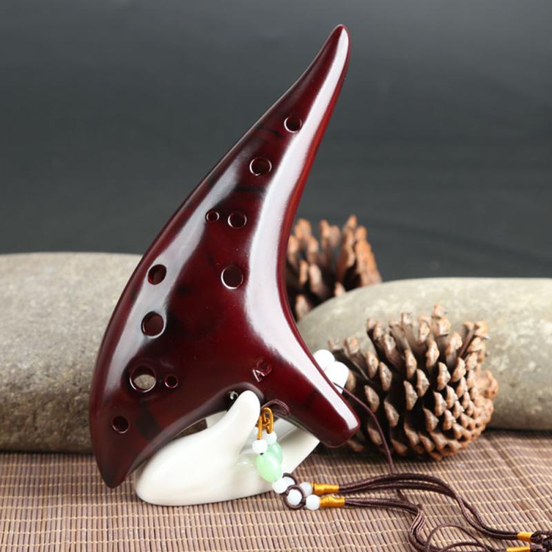 Classic 12 Hole Ceramic Ocarina Woodwind Instruments Flute