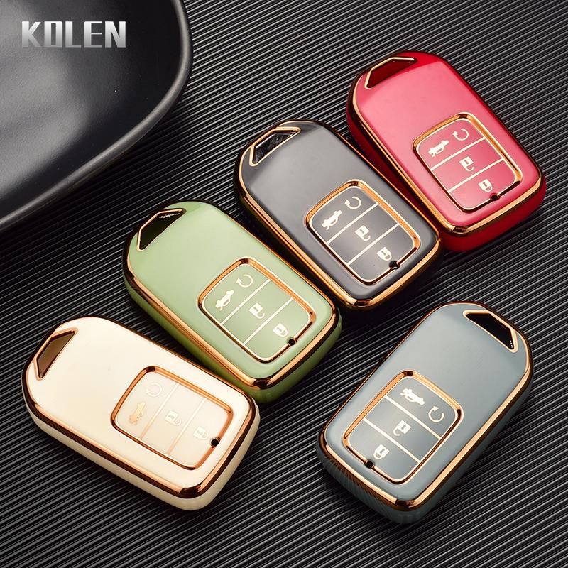 Tpu Car Key Case Cover Shell Fob For Honda Crv Cr-V Fit Civic Accord Hr-V Hrv City Odyssey Xr-V Remote Key Protector Holder Bag
