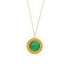 Turquoise Tiger's Eye Pendant Necklace Set for Women – Trendy Titanium Steel Clavicle Chain