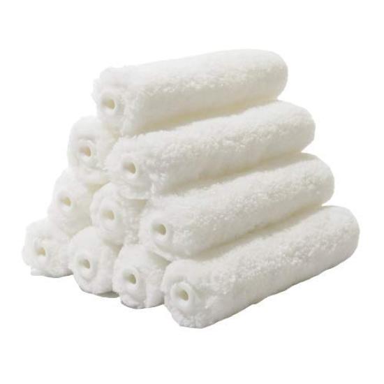 Hakeichi Small Microfiber Paint Roller Great Value Roller, White, 6-inch, 13mm, 10-Piece Set,
