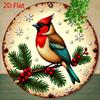 Metal Tin Sign Winter Redbird Wall Art for Kitchen Cafe Garage Christmas Home Decor
