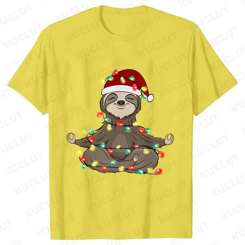 Módní lenochod tričko s krátkým rukávem Y2k trička pro ženy vtipná vánoční světýlka trička dámské halenky korejský ležérní streetwear