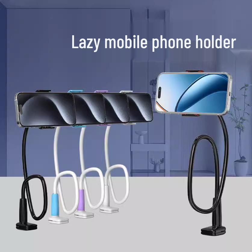 Universal Clip-On Stand for Mobile/Tablets - Perfect for Bedside, Desktop, or Live Streaming Use