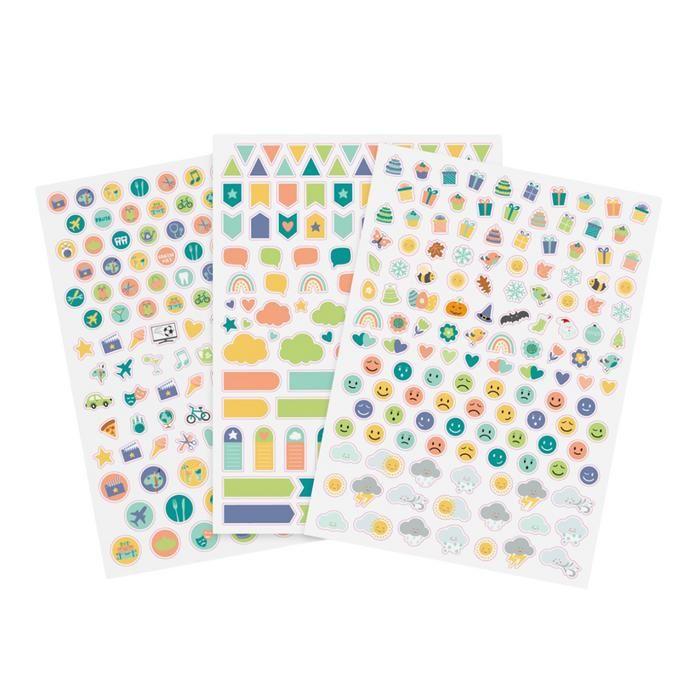 Gommettes - MEGACREA DIY - 363 pièces - 0,6 à 1,7 cm - Mixte - Enfant