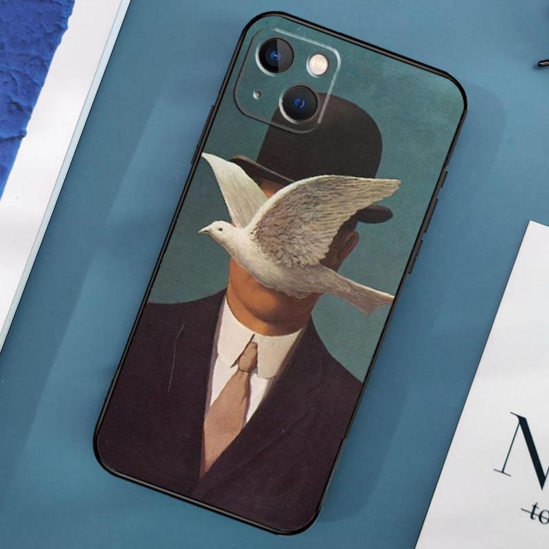 Rene Magritte Phone Case For iPhone 15 13 12 11 14 Pro Max Mini X XR XS MAX SE 2020 7 8 Plus Back Cover