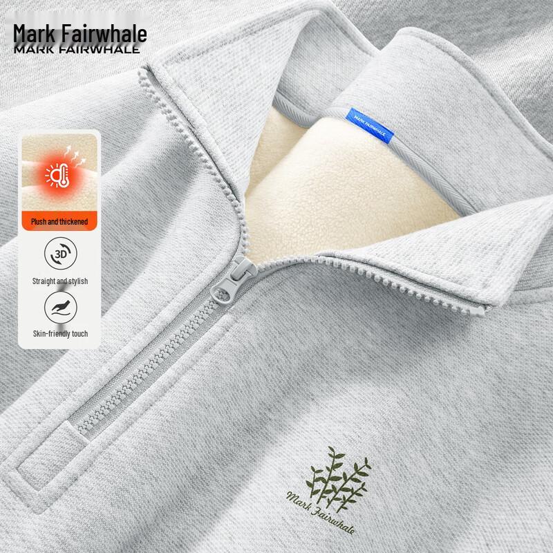 

Mark Fairwhale Men s Fleece Half-Zip Stand Collar Sweatshirt M