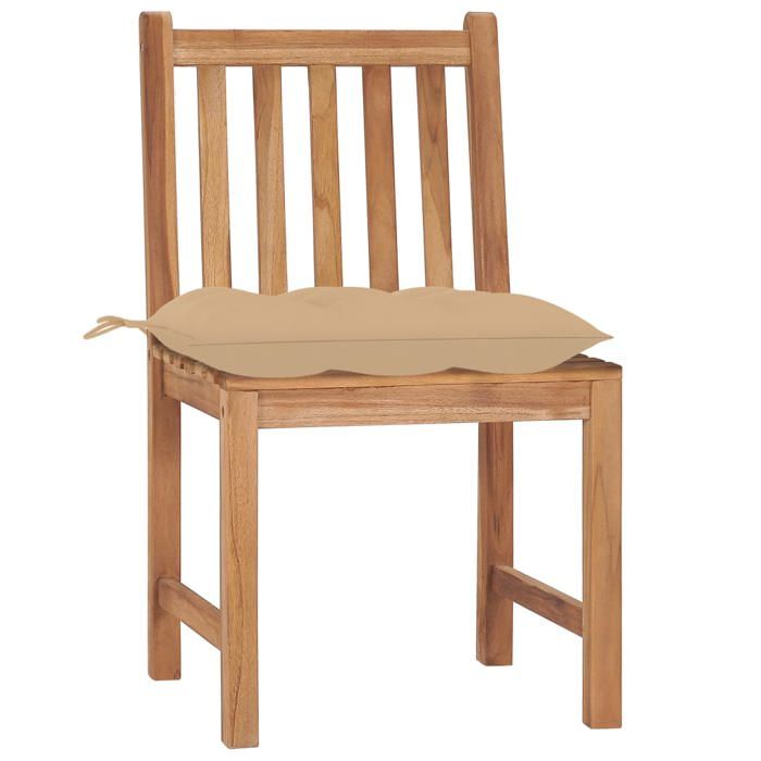 VidaXL Lot de 4 Chaises de Jardin avec Coussins, Sièges de Terrasse, Chaises de Salle à Manger, Meubles de Patio Extérieur, 3073106