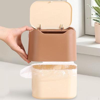 Desktop Trash Can Countertop Wastebasket with Lid Small Garbage Counter Bin for Office