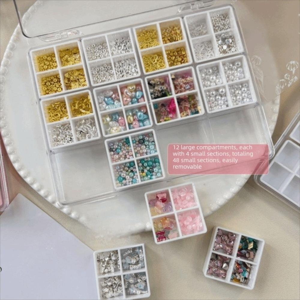 Big Size Nail Accessories Storage Box Transparent Nail Art Packing Storage Container Nail Artists