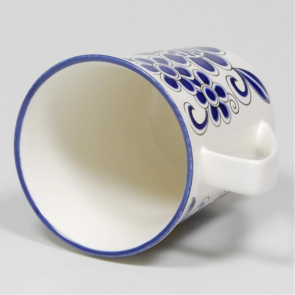 MIKASA REVIVAL Blue Flower Mug, Diameter 11.5 x Depth 8.5 x Height 10cm, 320ml, Microwave, Dishwasher, and Oven Safe, T-925324