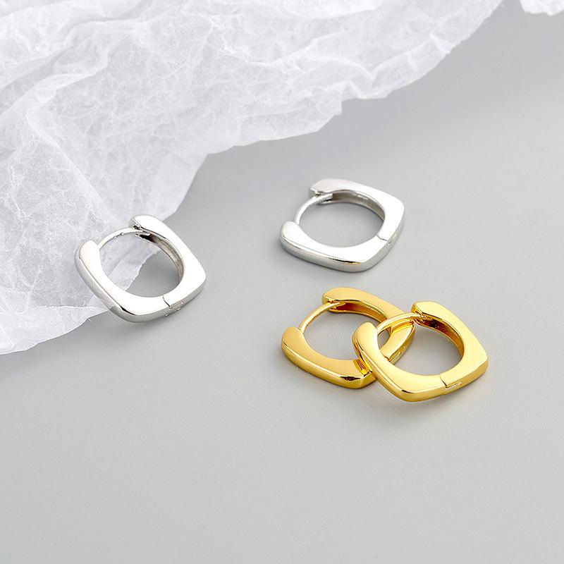 Minimalist Geometric Polygon Hoop Earrings For Women Chic Simple Fashion Ear Cuffs Elegant Jewelry