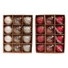 Holiday Bauble Set, 12 Pack Plastic Tree Hanging Items with Mixed Finish Styling for Christmas Home Display Use