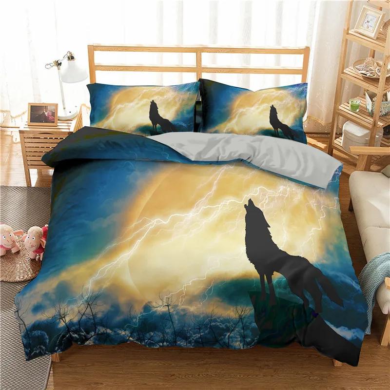 

3D Print Wolf, Lion, Horse Animal Comfortable Quilt Cover Set Ful Sized Dimensions Bedclothes Warm Comforter Beding Sets House De Couete 1 Persone 100*200cm Single