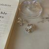 Anello Vintage Crossover Placcato Argento S925 Coreano - Design Aperto Rotondo e Quadrato da Donna per Dito Indice