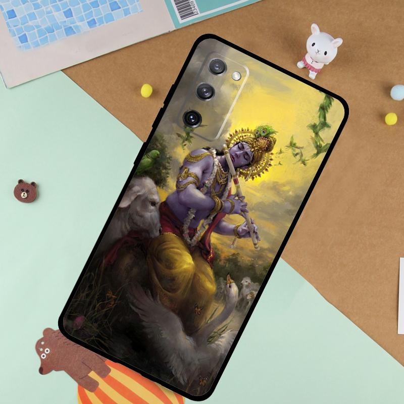 Indisk Gud Lord Krishna Mjukt Fodral För Samsung Galaxy S24 Ultra S9 S10 S20 S22 S21 Plus S23 FE S25 Ultra Funda Cover