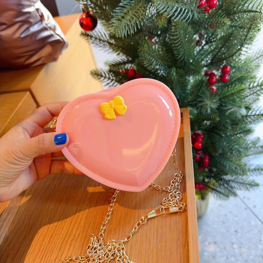 2025 Mini Heart Jelly Coin Purse - Cute, Fashionable Peach Heart Lipstick Bag