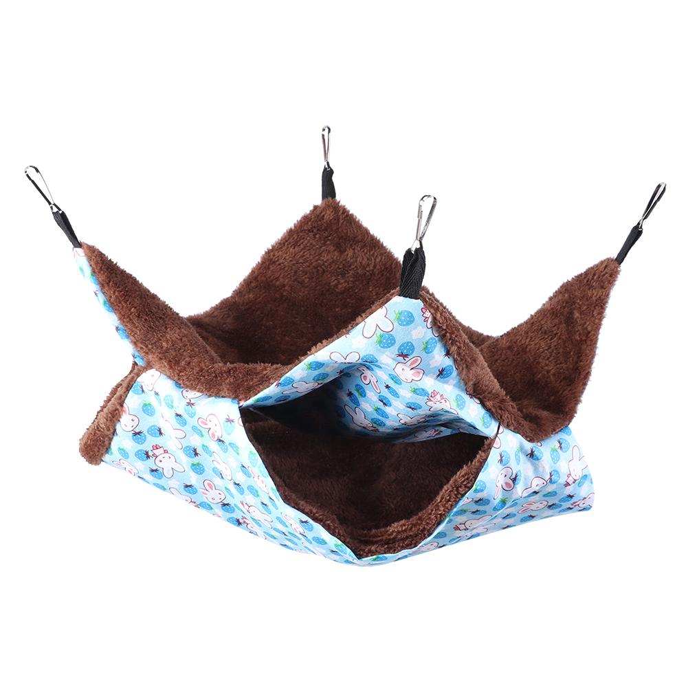 Zweischichtige Zwischenlage Kleine Haustier Hängematte Nest Hängendes Schlafbett für Hamster Eichhörnchen