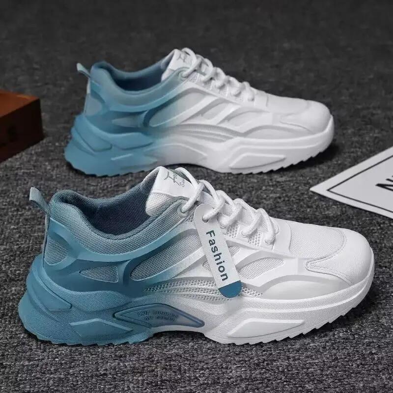 Fashion Men Breathable Sneakers Summer New Trendy All-match Platform Running Shoes Male Tennis Shoe Lightweight Lace-up Casual Shoe 2024