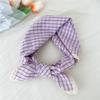 French retro cotton flower small scarf headband women's pure cotton thin bag head small scarf decorative square scarf headscarf