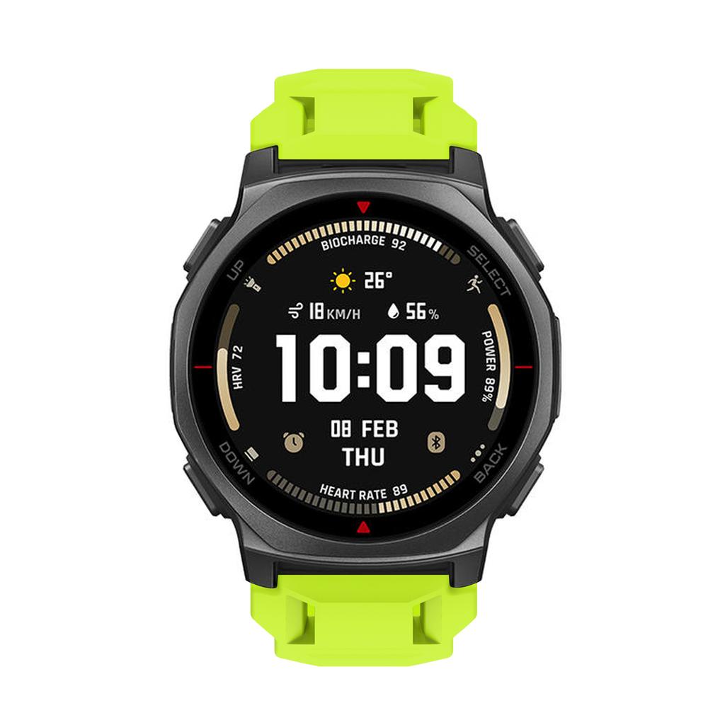 Solid Color Silicone Strap for Huami Amazfit T-Rex 3 Pro 44mm Breathable Anti-Slip Sport Watch Band
